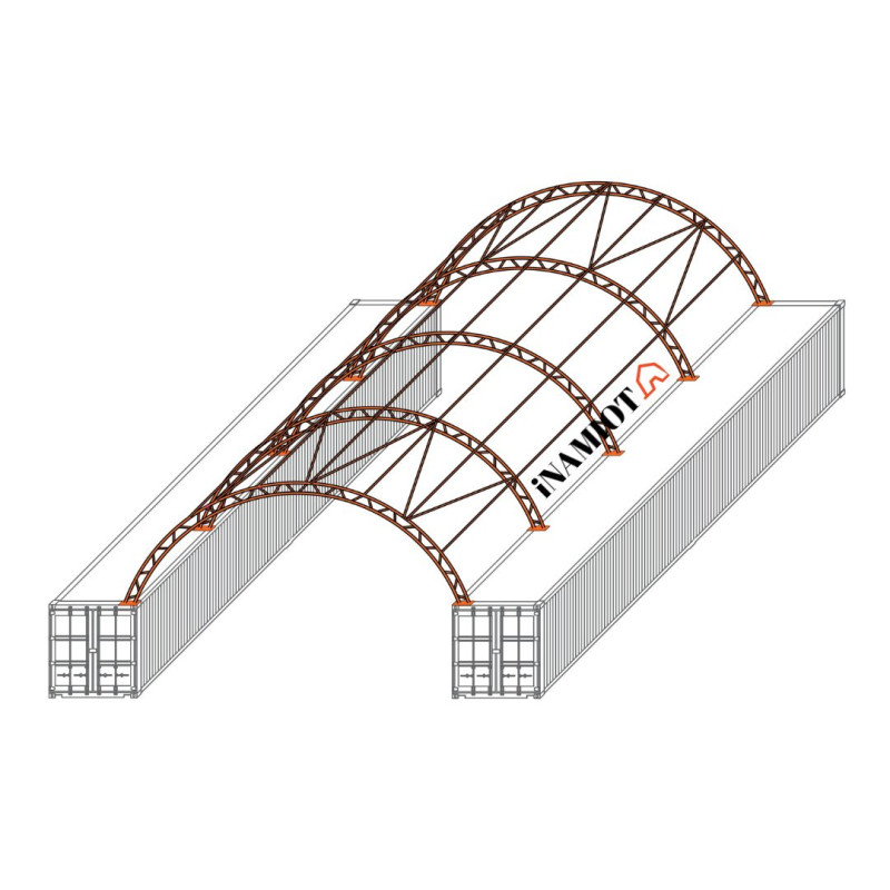 Zadaszenie kontenerowe podwójna rama 10x12 m C3340S