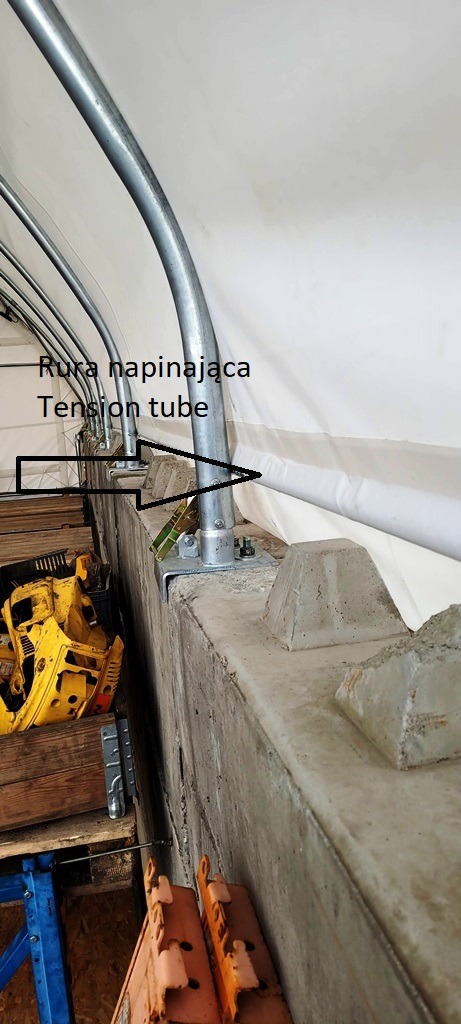 System napięcia dachu w zadaszeniach kontenerowych i halach namiotowych